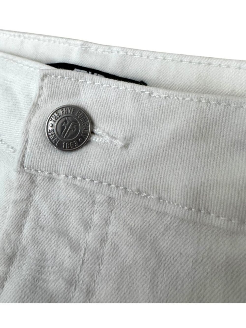 FRYE Leathers White Denim Designer Jeans Pants Womens 16 - Picture 6 of 7